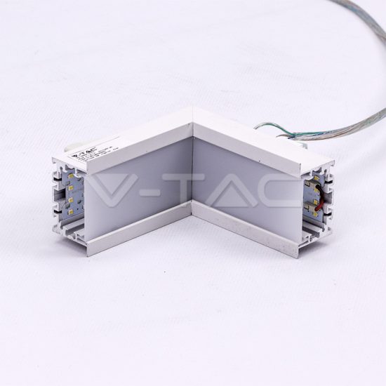 Belső sarok toldó süllyeszthető lineár lámpatesthez fehér VT-7-41-L - PRO387 V-TAC