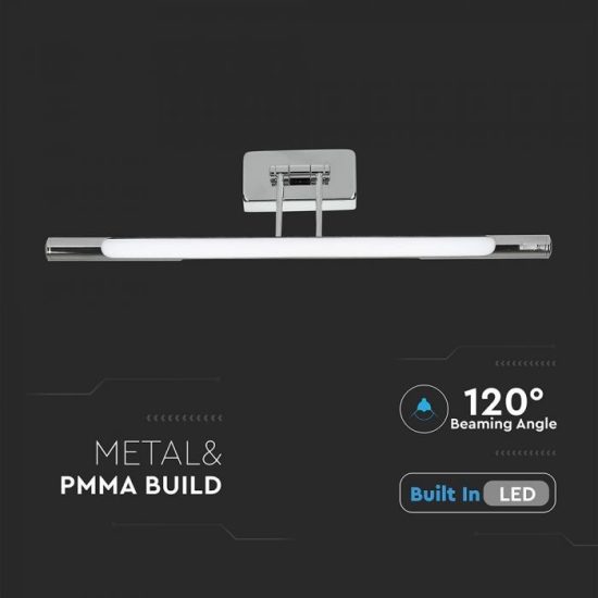 V-TAC LED TÜKÖRVILÁGÍTÁS / 12W / króm / VT-7012 nappali fehér 3985