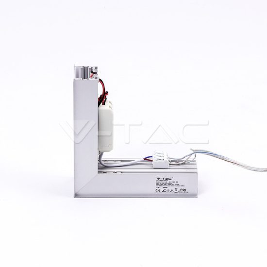 Külső sarok toldó süllyeszthető lineár lámpatesthez fehér VT-7-41-L - PRO389 V-TAC