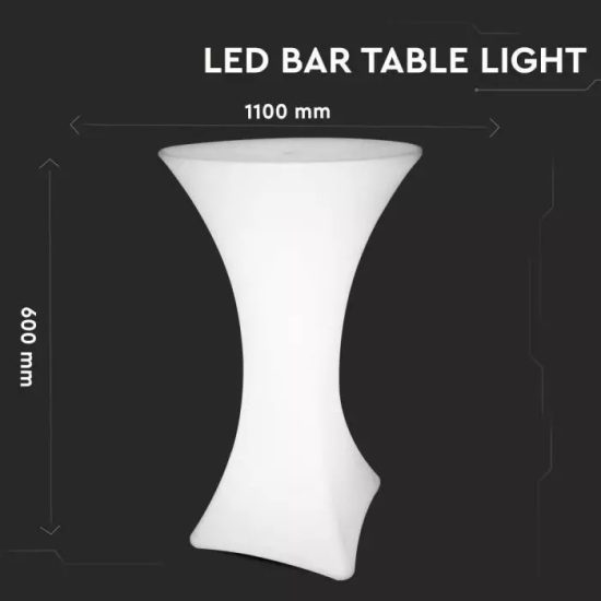 RGB LED-es kerti bárasztal fehér IP54 - 40261 V-TAC