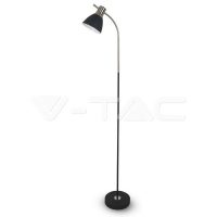 Állítható álló lámpa fekete/króm - 40421 V-TAC