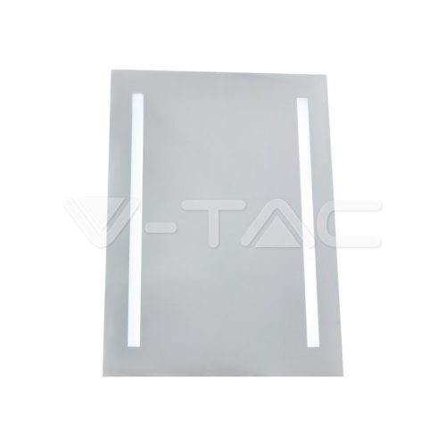 4W LED Tükör, beépített világítással, IP44, páramentes 6400K + 13W fűtés