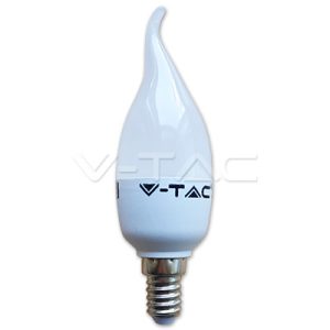 4W LED izzó E14 gyertyaláng Napfény fehér - 4156 V-TAC