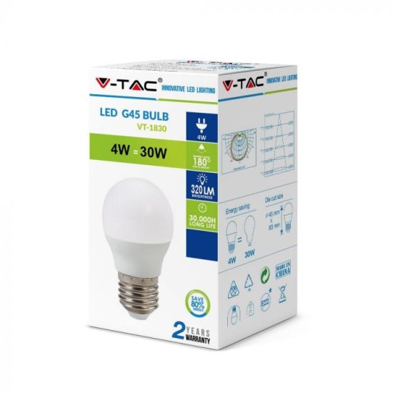 V-TAC LED IZZÓ / E27 / 4W / VT-1830 meleg fehér 4160