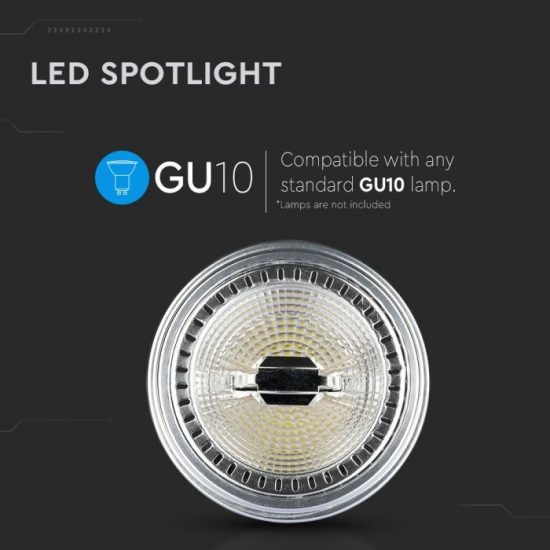 V-TAC LED SPOT / GU10 / 12W / 40° / nappali fehér - 4000K / AR111 / 900lumen / VT-1112 4223