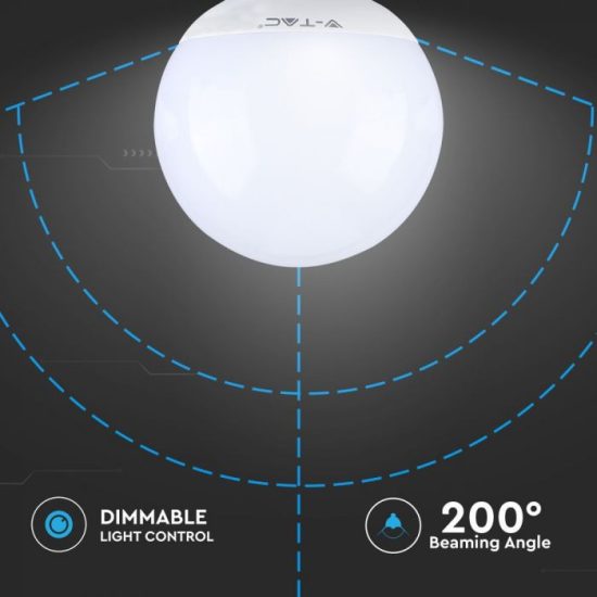 V-TAC LED DIMMELHETŐ IZZÓ / E27 foglalattal / G120 típus / 13W / meleg fehér - 3000K / 1055lumen / VT-1884 4254