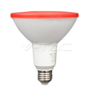 LED izzó - 15W PAR38 E27 IP65 Piros - 4419 V-TAC