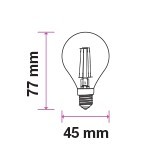 V-TAC FILAMENT IZZÓ / E14 / 4W / VT-1835 meleg fehér 4499