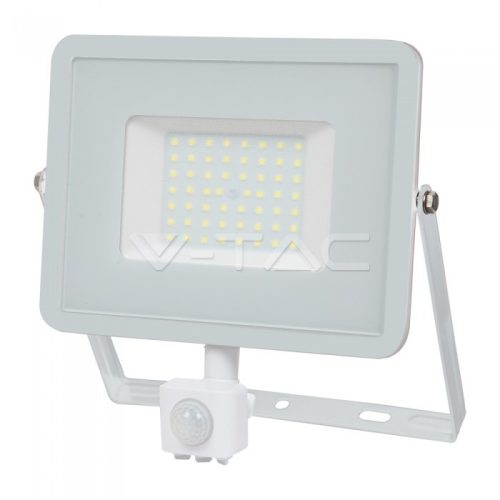 50W LED Reflektor mozgásérzékelős, Samsung Chip,manuális felülíró funkcióval, fehér színű 4000K