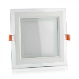   6W Négyszög Üveg Mini LED Panel süllyeszthető 3000K - 4738 V-TAC