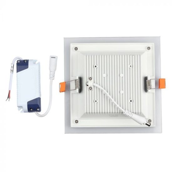 6W Négyszög Üveg Mini LED Panel süllyeszthető 3000K - 4738 V-TAC