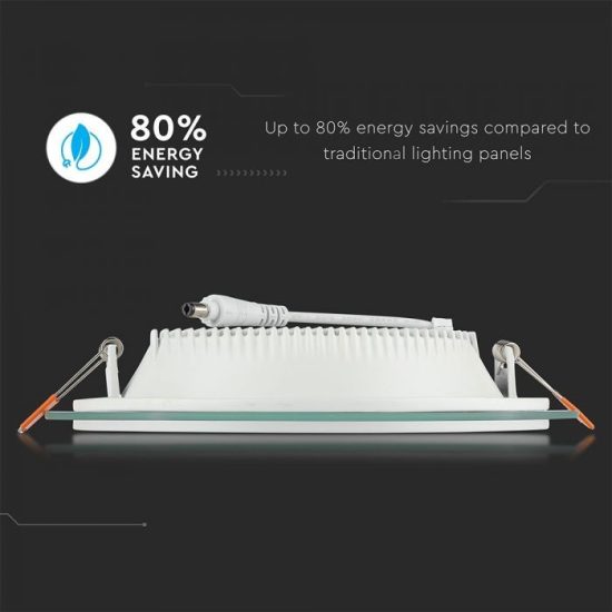 6W Kör Üveg Mini LED Panel süllyeszthető 3000K - 4740 V-TAC