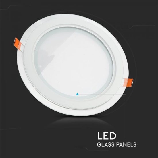 6W Kör Üveg Mini LED Panel süllyeszthető 3000K - 4740 V-TAC