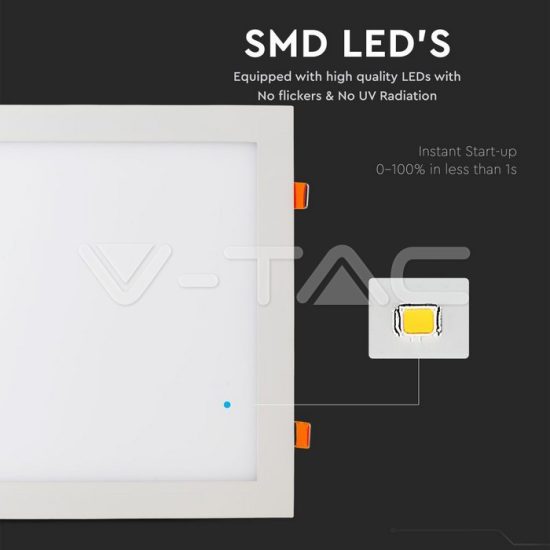 V-TAC PRÉMIUM LED PANEL / 24W / NÉGYSZÖG / 300mm / VT-2407SQ nappali fehér 4888 V-TAC PRÉMIUM LED PANEL / 24W / NÉGYSZÖG / 300mm / VT-2407SQ nappali fehér 4888
