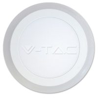   V-TAC FALON KÍVÜLI LED PANEL / 12 + 3W / KÖR / 200mm / VT-1509 meleg fehér 4893