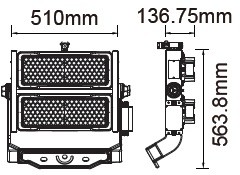 V-TAC LED REFLEKTOR / Samsung chip / 500W / dimmelhető / Maenwell tápegység / VT-503D nappali fehér 496