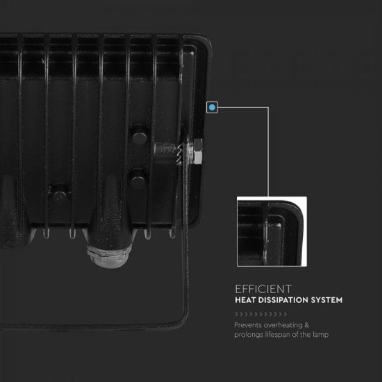 V-TAC LED REFLEKTOR / 10W /  Fekete/  VT-4611 meleg fehér 5940