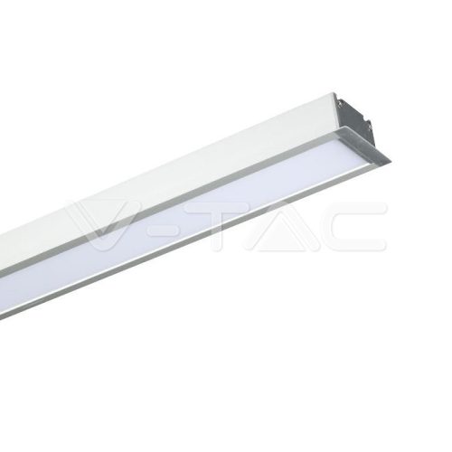 LED Lineáris lámpatest SAMSUNG Chip 40W süllyesztett,csatlakoztatható, ezüst színű 6400K (V-TAC)