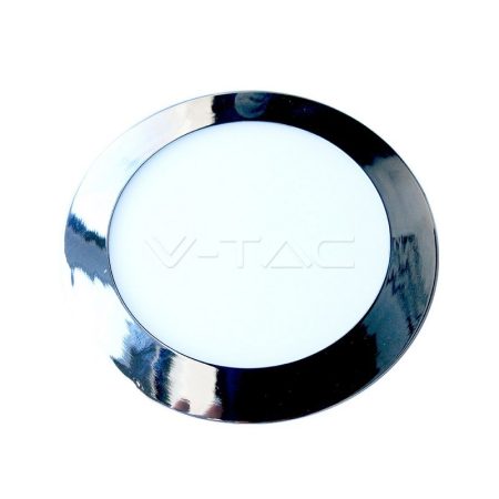 V-TAC SLIM LED PANEL KRÓM / 24W / KÖR / 300mm / VT-2407CH meleg fehér 6352
