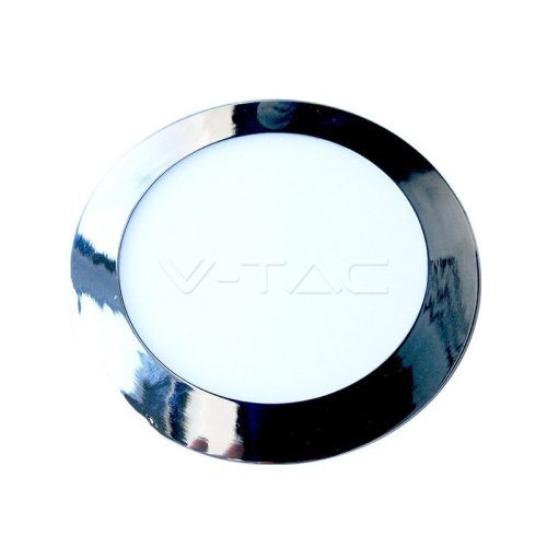 24W LED Keskeny panel krómozott, kerek Meleg fehér