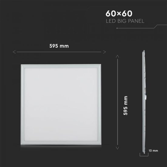 V-TAC LED PANEL / 36w / 4320lm / 600x600mm / vezérlővel / VT-6136 meleg fehér 6376