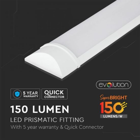 V-TAC LED BÚTORVILÁGÍTÓ / Samsung chip / 120cm / meleg fehér - 3000K / 30W / fehér / IP20 / VT-8330 6490