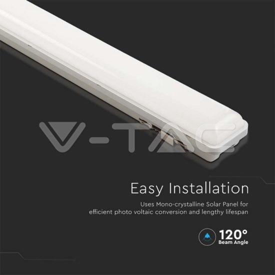 18W Napelemes LED vízmentes lámpa IP65 CCT - 6500 V-TAC