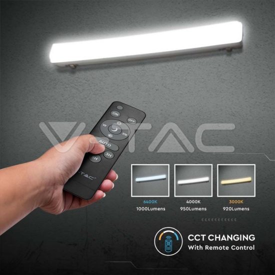 18W Napelemes LED vízmentes lámpa IP65 CCT - 6500 V-TAC