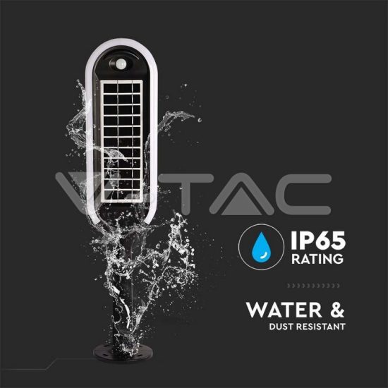 5W Napelemes LED kertilámpa IP65 4000K - 6665 V-TAC