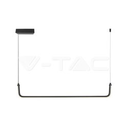   12W LED Egyedi dizájn lámpa, függeszthető, fekete színű 4000K (V-TAC)