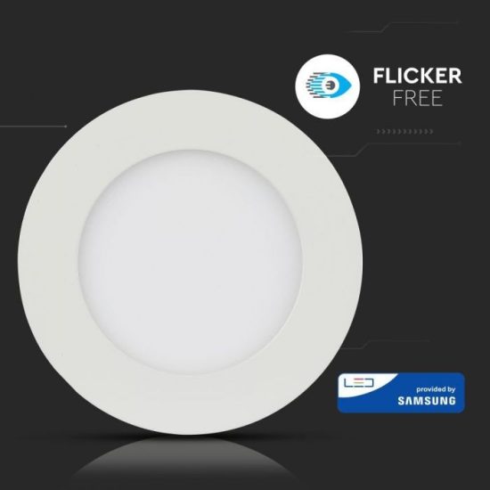 6W Kör Samsung chip Premium LED Panel süllyeszthető 3000K - PRO706 V-TAC