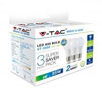 V-TAC LED IZZÓ szett / 3db / E27 / 5W / hideg fehér 7268
