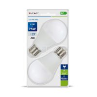   V-TAC LED IZZÓ szett / 2db / E27 / 11W / VT- 2111 hideg fehér 7299
