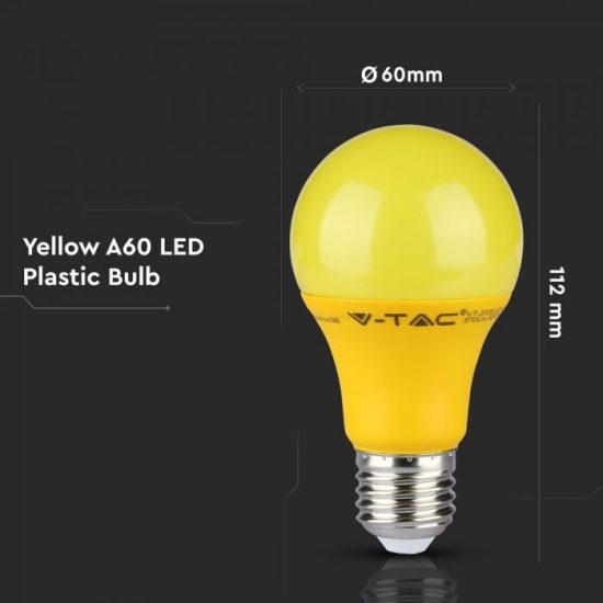 V-TAC LED IZZÓ / E27 / 9W / sárga / VT-2000 meleg fehér 7342