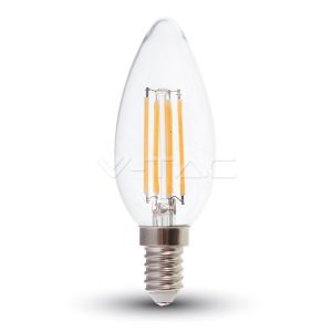 6W Retro LED izzó Filament E14 gyertya 2700K - 7423 V-TAC