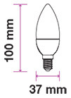 6W Retro LED izzó Filament E14 gyertya 2700K - 7423 V-TAC