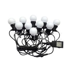 LED Fényfüzér 5m. 10 x 0.5W EU izzók 6000K