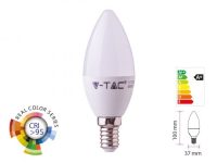 5,5W LED izzó CRI>95 E14 gyertya 4000K - 7495 V-TAC