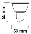V-TAC LED SPOT / GU10 / 38°/ 6W / CRI>95 magas szín visszaadás / meleg fehér - 2700K / 400lumen / VT-2206 7497
