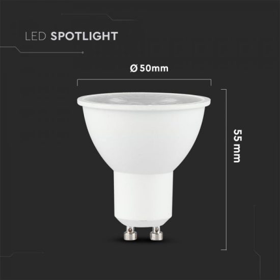 6W LED spotlámpa GU10 38° 4000K - 7498 V-TAC