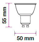 6W LED spotlámpa GU10 38° 4000K - 7498 V-TAC