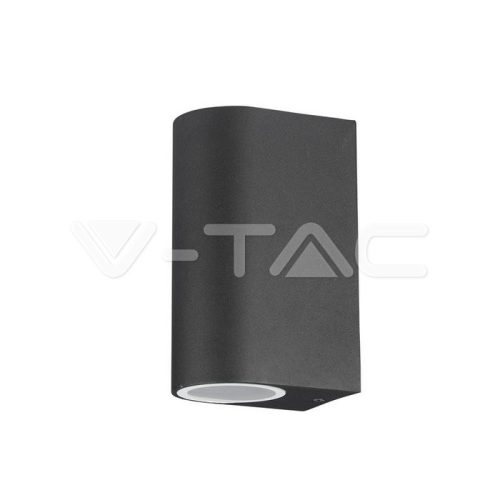 Falra szerelhető elegáns GU10 Aluminium kerek fényes fekete 2 irányú IP44