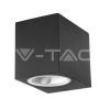GU10 foglalattal ellátott fali lámpatest fekete 1 irányú IP44 - 7510 V-TAC GU10 foglalattal ellátott fali lámpatest fekete 1 irányú IP44 - 7510 V-TAC