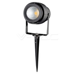   12W LED Kerti leszúrható lámpa, fekete színben, zöld világítással