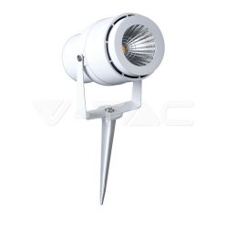   12W LED Kerti leszúrható lámpa, fehér színben, zöld világítással