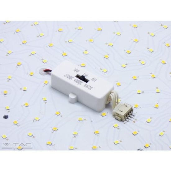 V-TAC LED MENNYEZETI LÁMPA / opál búra / fehér / beépített színhőmérséklet kapcsoló / 36W / VT-8436 7609