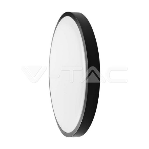 18W LED kör alakú mennyezeti lámpa, fekete színű, 3000K, IP44
