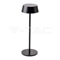   2W fekete LED újratölthető asztali lámpa 3000K - 7690 V-TAC