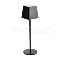   2W fekete LED újratölthető asztali lámpa 3000K - 7692 V-TAC