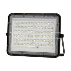   15W LED Napelemes reflektor 4000K cserélhető akkumulátor,3m vezetékkel, fekete színű (V-TAC)